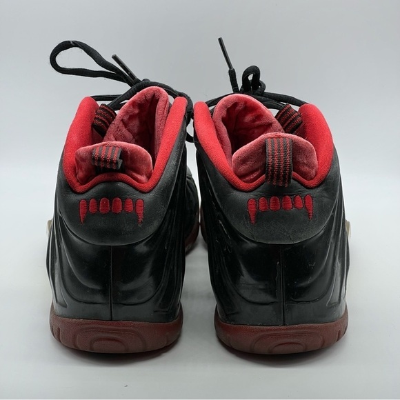 Nike Air Foamposite One Dracula Black & Red Sneakers - Picture 7 of 11
